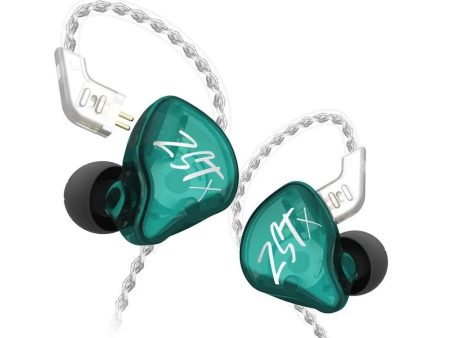 KZ ZST X 1BA + 1DD In-Ear Headphones in Cyan and Purple Options Cheap