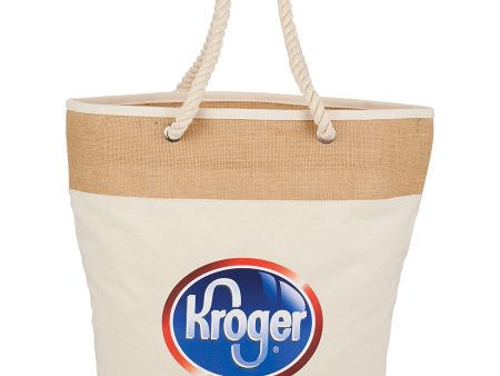 Jute Accent 12oz Cotton Canvas Rope Tote Supply