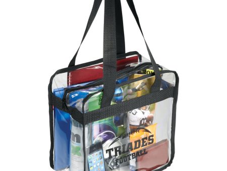 Game Day Clear Zippered Safety Tote For Sale