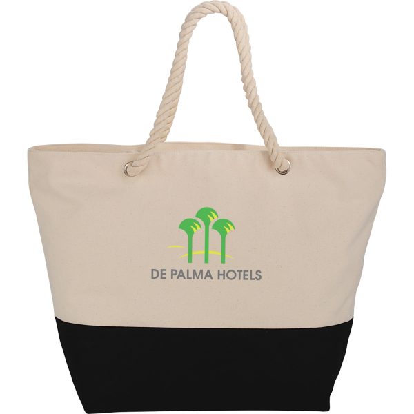 12 oz. Zippered Cotton Rope Tote Online Hot Sale