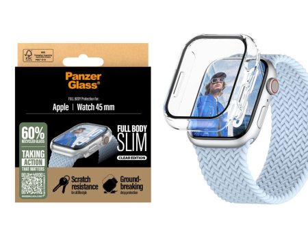 PanzerGlass Apple Watch 9 8 7 (45mm) Snappie Full Body Slim Cover m. Indbygget Skærmbeskyttelse - Transparent For Discount