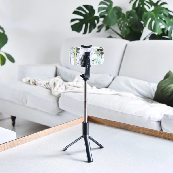 Spigen S540W Selfie Stick - Selfie Stang m. Tripod & Knapudløser - Sort (DEMO) Hot on Sale