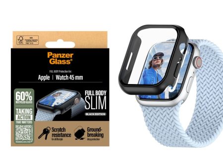 PanzerGlass Apple Watch 9 8 7 (45mm) Snappie Full Body Slim Cover m. Indbygget Skærmbeskyttelse - Sort Cheap