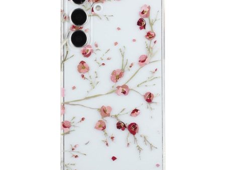 EIDERWOOD Samsung Galaxy S24 FE Fleksibelt Plast Cover m. Motiv - Gennemsigtig   Blomster Hot on Sale