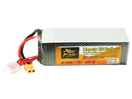 ZOP Power 22.2V 4500mah 45C 6S Lipo Battery XT60 Plug for ALZRC 505 RC Helicopter Discount